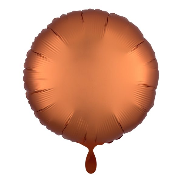 Folienballon Kreis satinorange 45 cm