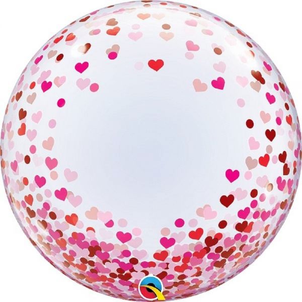 Deco Bubble mit Herzen 61 cm