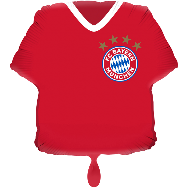 Folienballon XL Fussballotrikot rot mit FC Bayern Logo