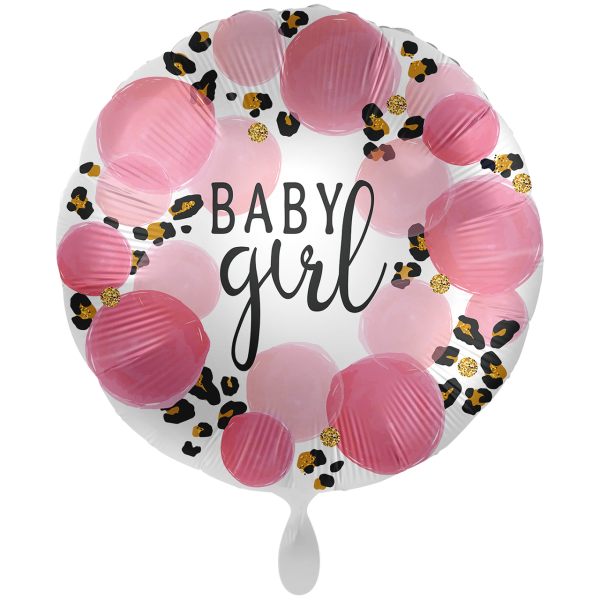 Folienballon Baby girl rosa pink 45 und 71 cm