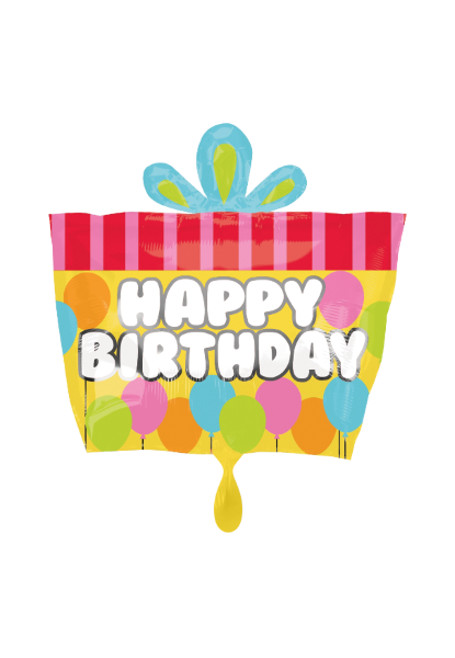 Folienballon Happy Birthday bunt Geschenk