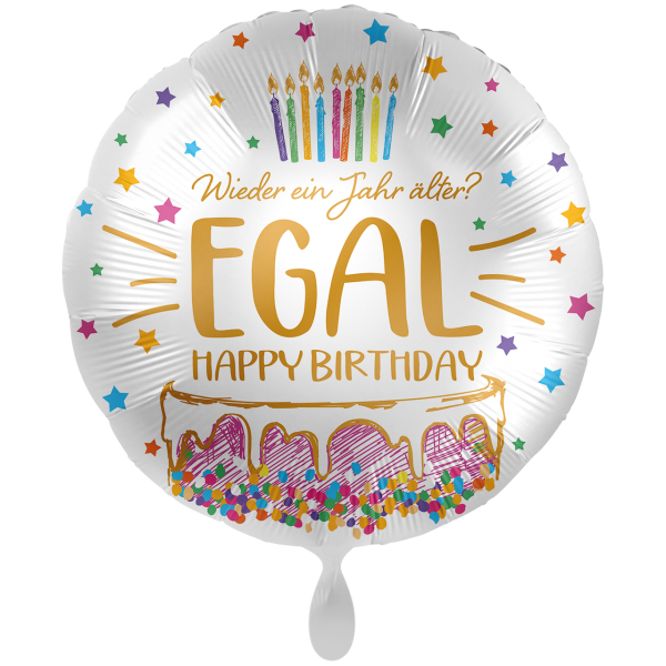 Folienballon Rundballon Happy Birthday bunt 71 cm