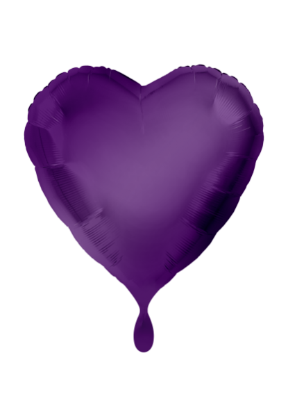 Folienballon Herz in lila für Hochzeitsdekoration