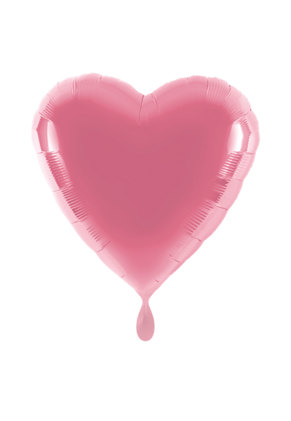 Folienballon Herz in rosa für Babyparty