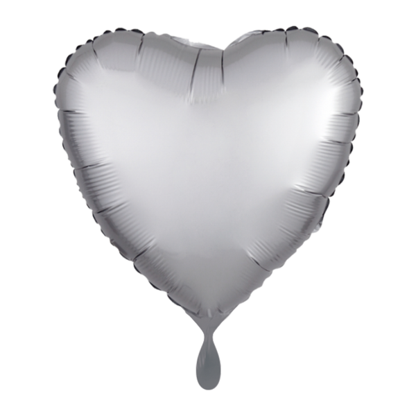 Folienballon Motiv Herzform satin graun 45 cm