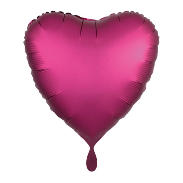 Folienballon Herz satin pink 45 cm