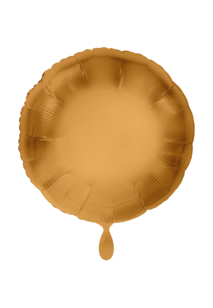 Folienballon Kreis in satingold für Partydekorationen