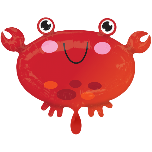 Folienballon Krabbe rot 55 cm