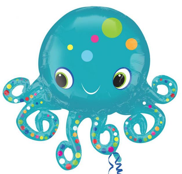 Folienballon Octopus bunt XXL