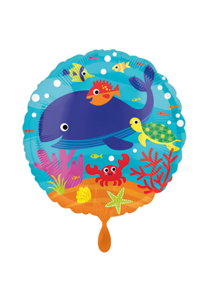 Folienballon mit Tieren unter Wasser als Partydekoration